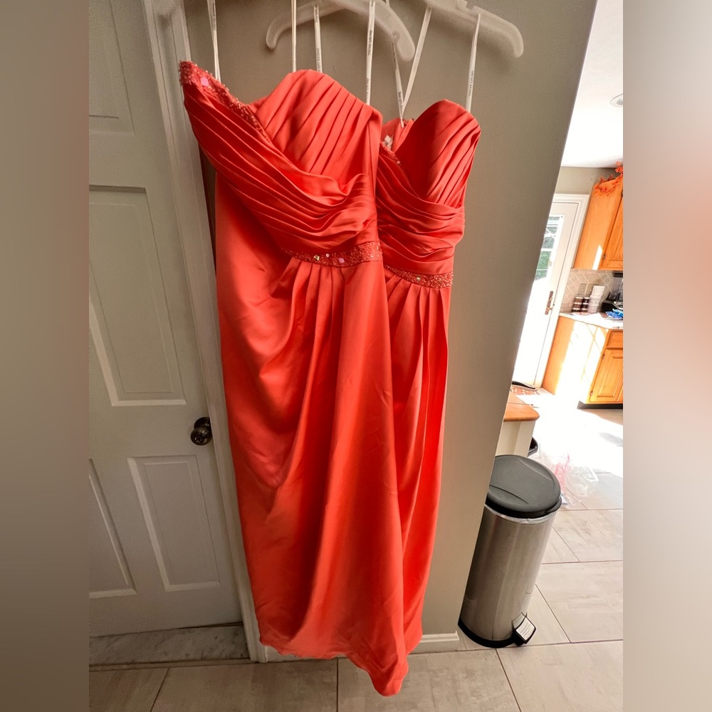 David’s Bridal Floor Length brides maid gown